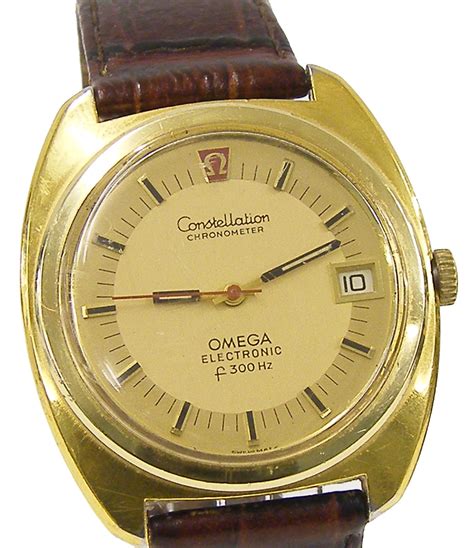 omega constellation chronometer electronic f300hz gold|constellation f300hz 198.7264.